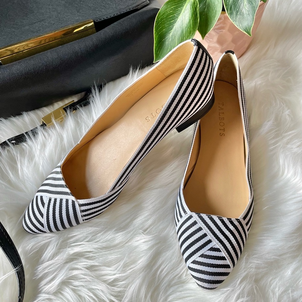 Talbots Edison Ribbons Striped Flats
